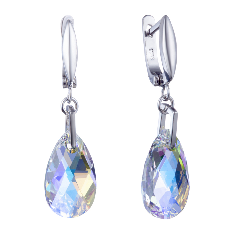 

Серьги подвески из серебра ЯХОНТ Ювелирный 244677, Swarovski, 244677