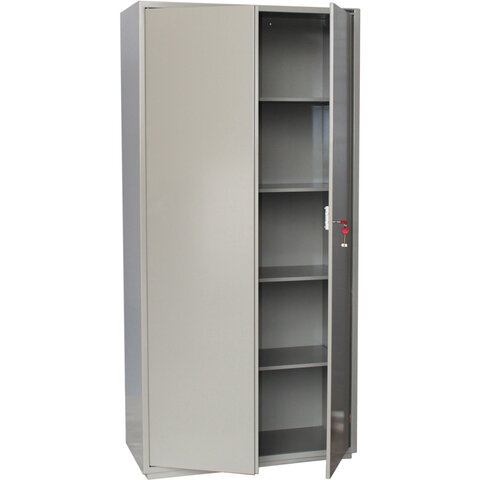 Шкаф металлический для документов BRABIX KBS-10, 1803х880х390 мм, 77 кг, 2 отделения, св