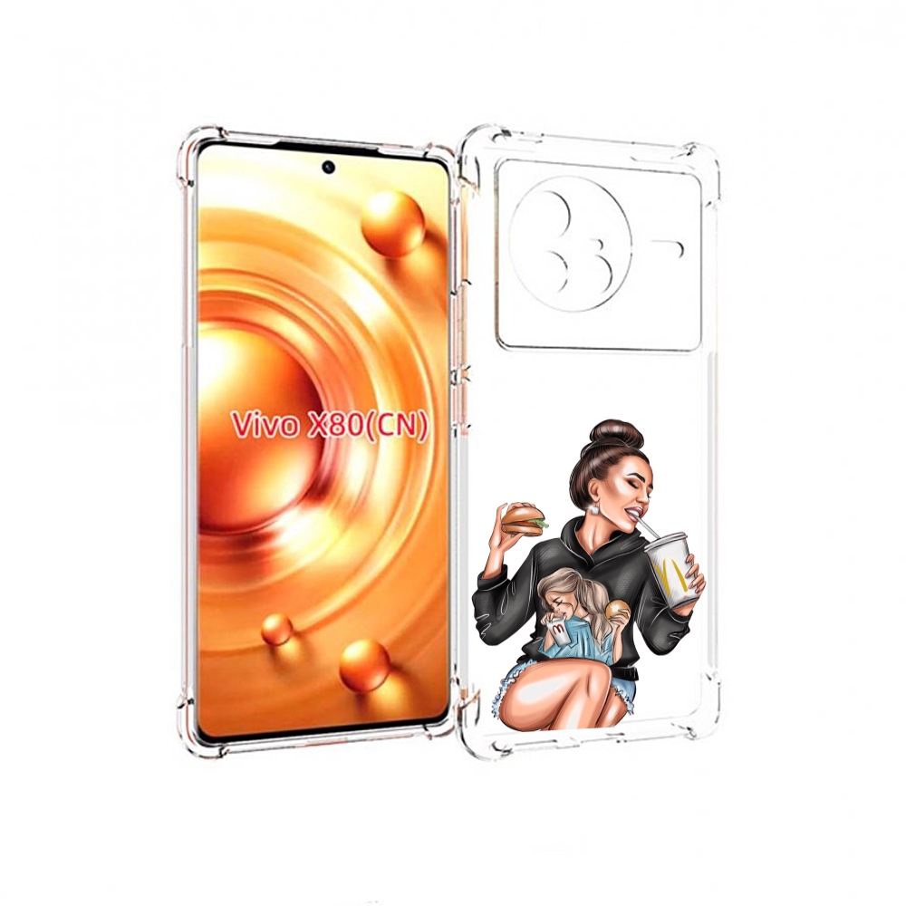

Чехол Mypads Любительница-Макдональдс Женский Для Vivo X80, Прозрачный, Tocco
