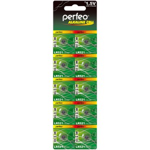 Батарейки Perfeo LR521 Alkaline Cell 379A AG0 10 шт батарейки perfeo cr2450 5шт lithium cell