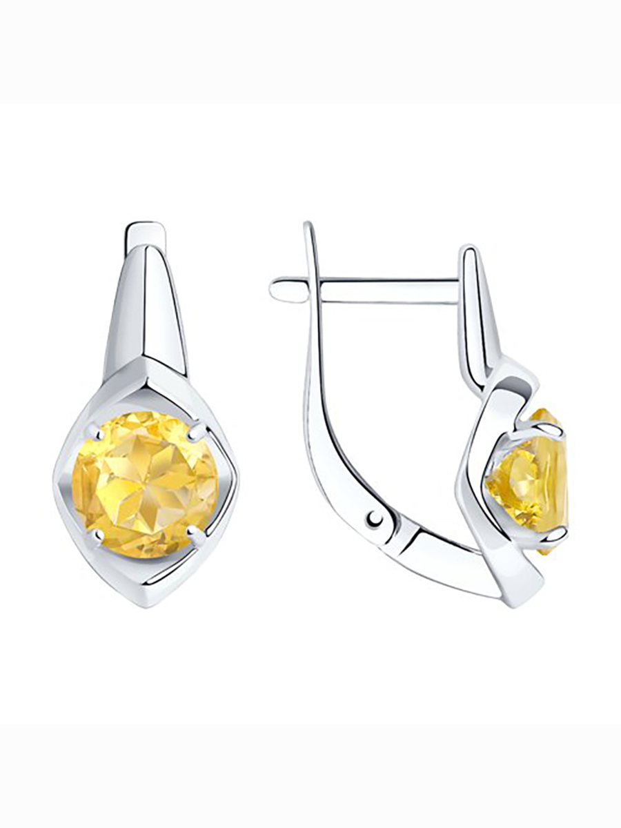 

Серьги из серебра ЯХОНТ Золотой 245804, цитрин, 245804