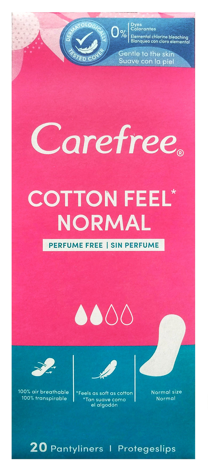 фото Ежедневные прокладки carefree cotton feel normal без запаха 20 шт. х 12 уп.