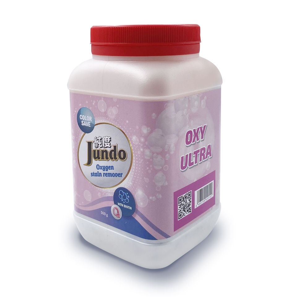 фото Пятновыводитель с биотином для всех типов тканей jundo eco oxy ultra, 0.5 л