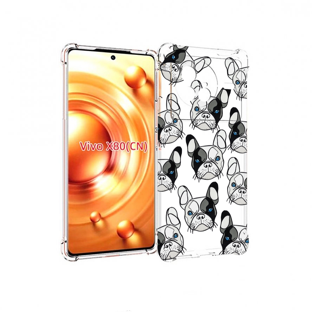 

Чехол Mypads Мини-Собачки-Черно-Белый Для Vivo X80, Прозрачный, Tocco