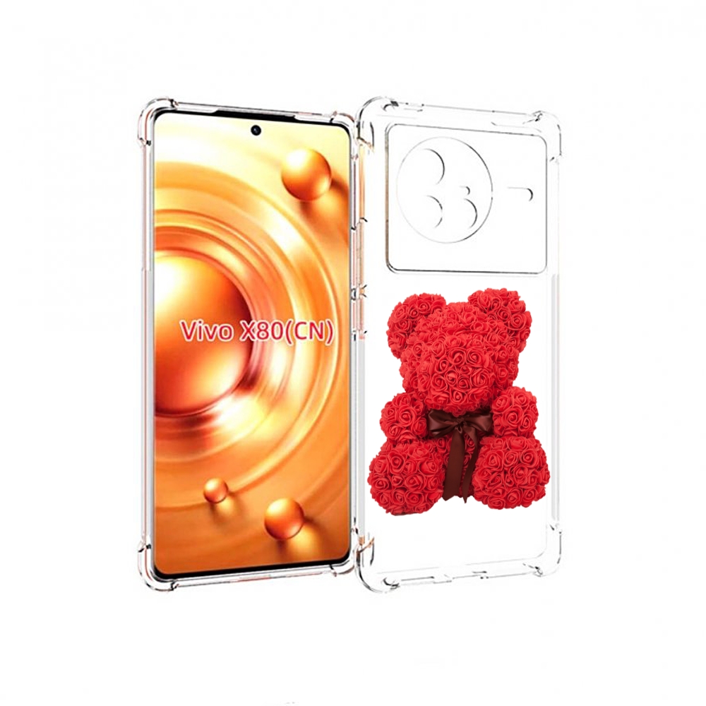 

Чехол Mypads Мишка-Из-Розочек Для Vivo X80, Прозрачный, Tocco