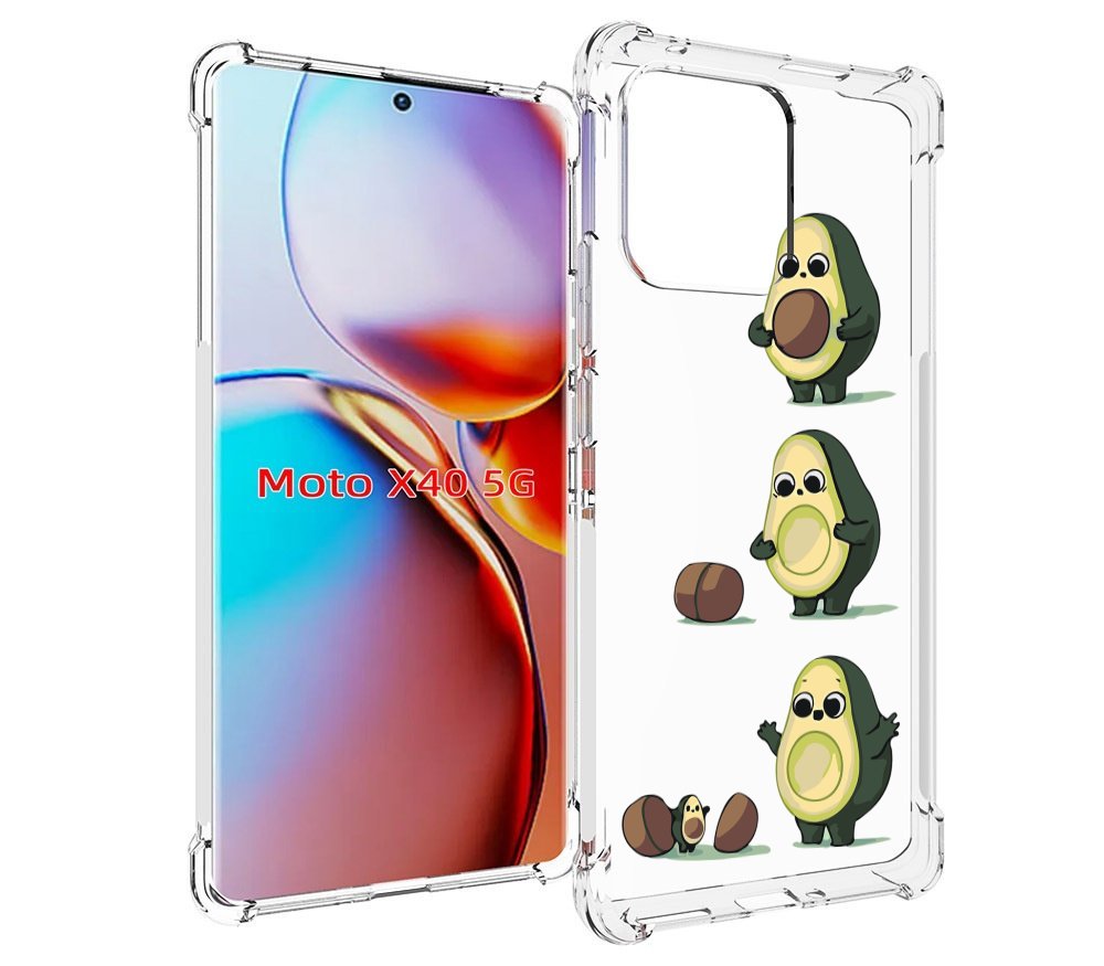 

Чехол MyPads авокадо-с-малышом для Motorola Moto X40, Прозрачный, Tocco