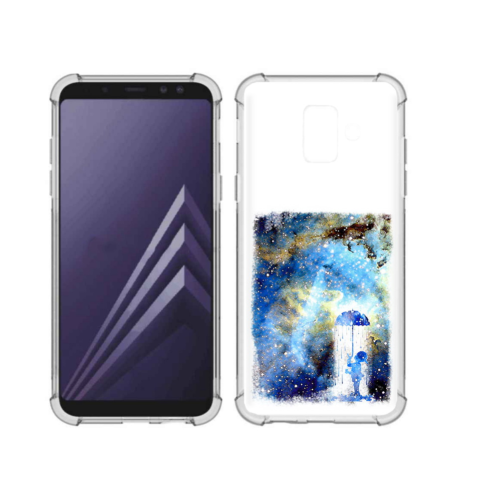 

Чехол MyPads Tocco для Samsung Galaxy A6 (2018) мальчик в небе (PT111558.582.455), Прозрачный, Tocco