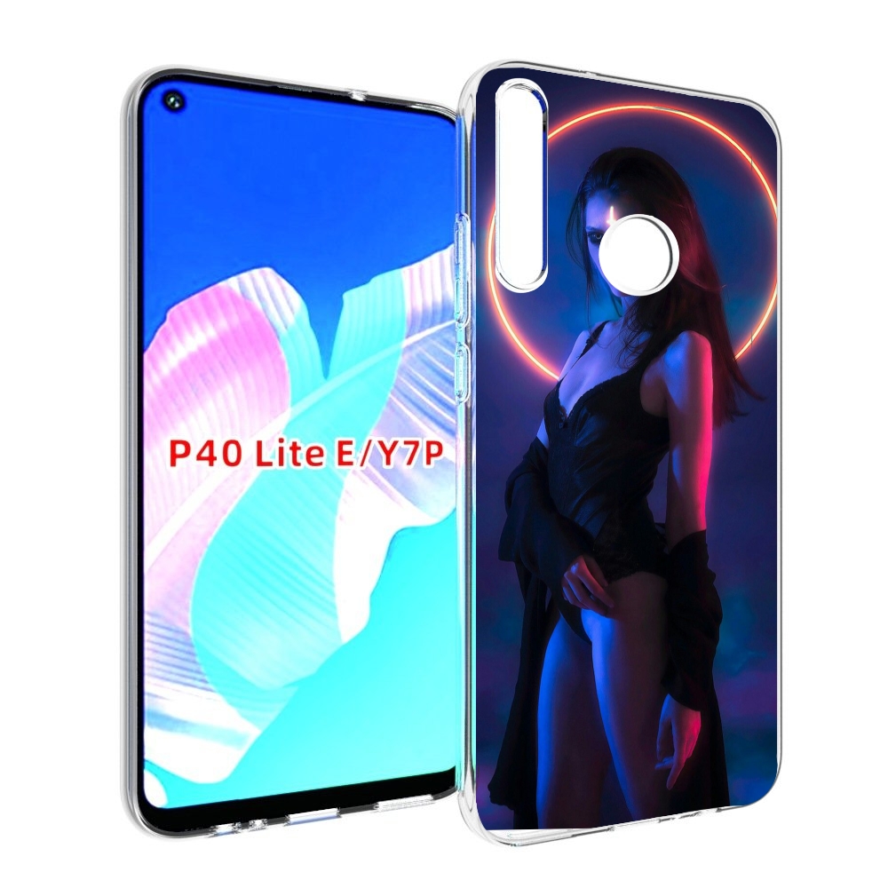 

Чехол бампер MyPads девушка с неоновым кругом женский для Huawei, Прозрачный, Tocco