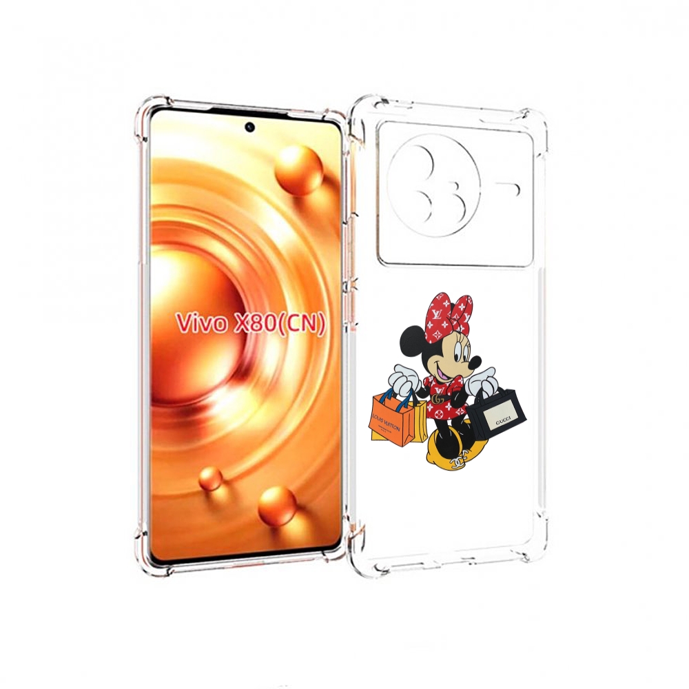 

Чехол Mypads Модная-Девочка-Из-Микки-Мауса Женский Для Vivo X80, Прозрачный, Tocco