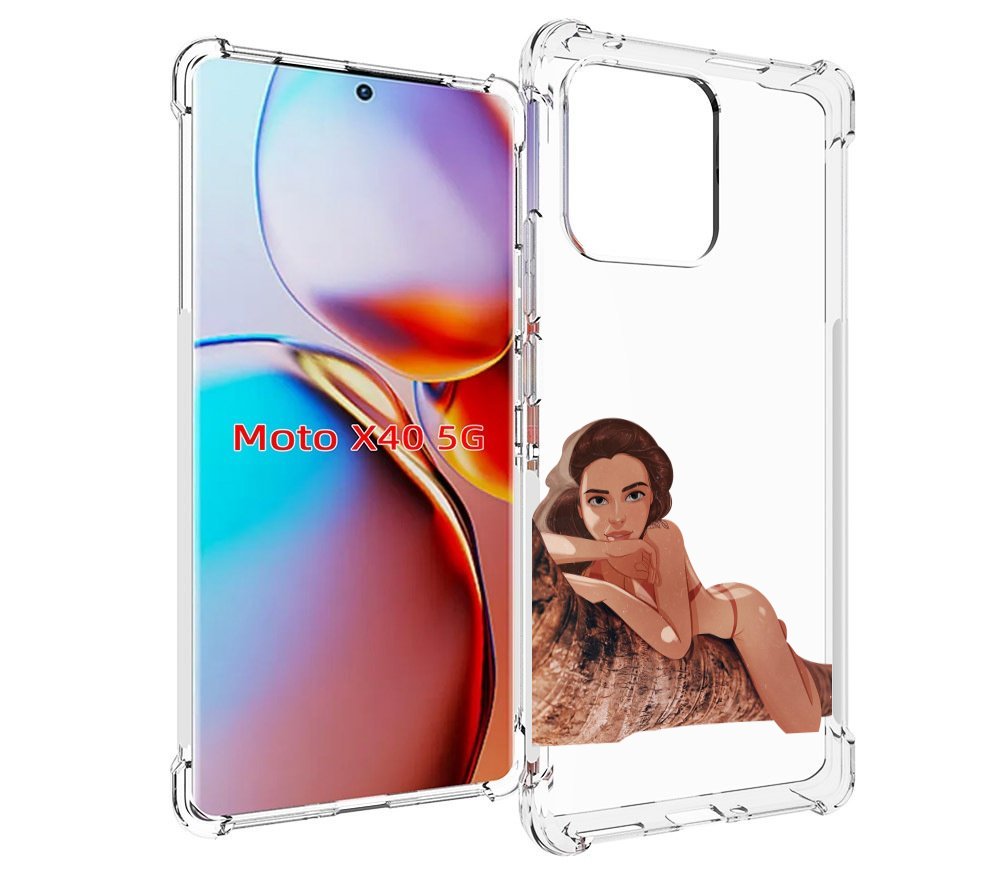 

Чехол MyPads амазонка-на-дереве для Motorola Moto X40, Прозрачный, Tocco