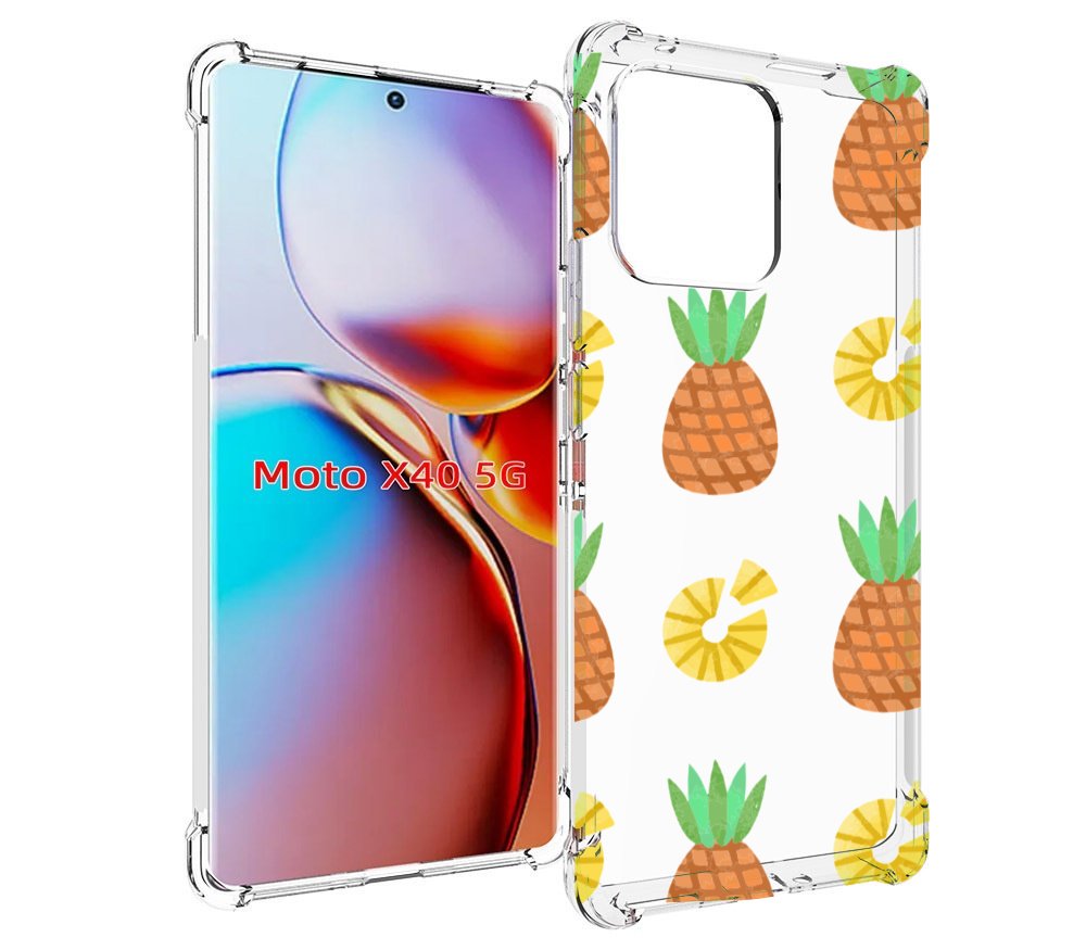 

Чехол MyPads ананасики для Motorola Moto X40, Прозрачный, Tocco