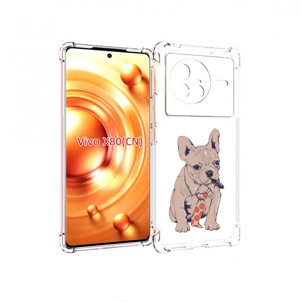 

Чехол Mypads Бульдог С Сигарой Для Vivo X80, Прозрачный, Tocco