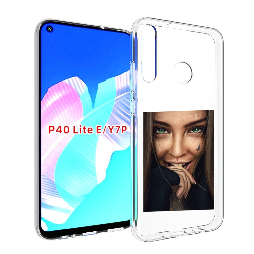 

Чехол бампер MyPads девушка улыбается женский для Huawei P40 Lit, Прозрачный, Tocco