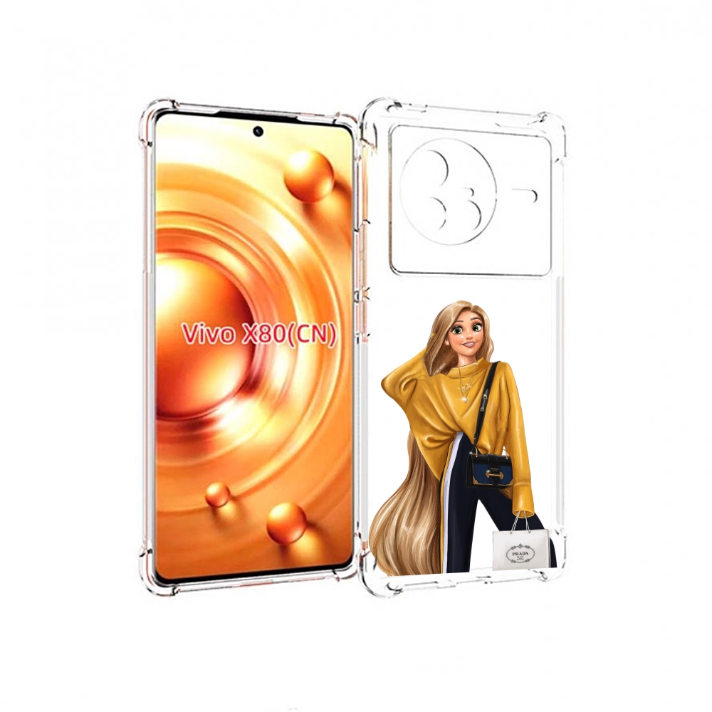

Чехол Mypads Модная-Рапунсель Женский Для Vivo X80, Прозрачный, Tocco