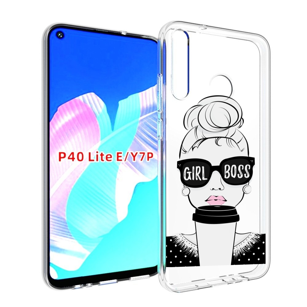 

Чехол бампер MyPads девушка-босс женский для Huawei P40 Lite E, Прозрачный, Tocco