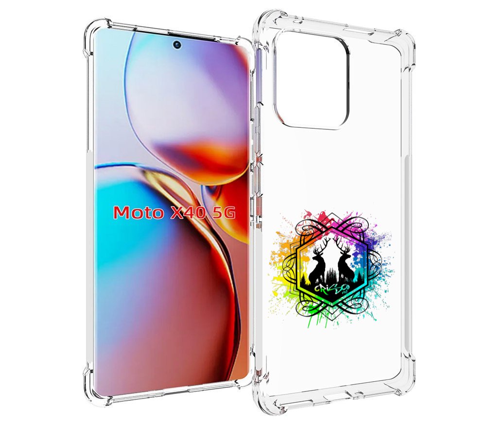 

Чехол MyPads арт-с-оленями для Motorola Moto X40, Прозрачный, Tocco