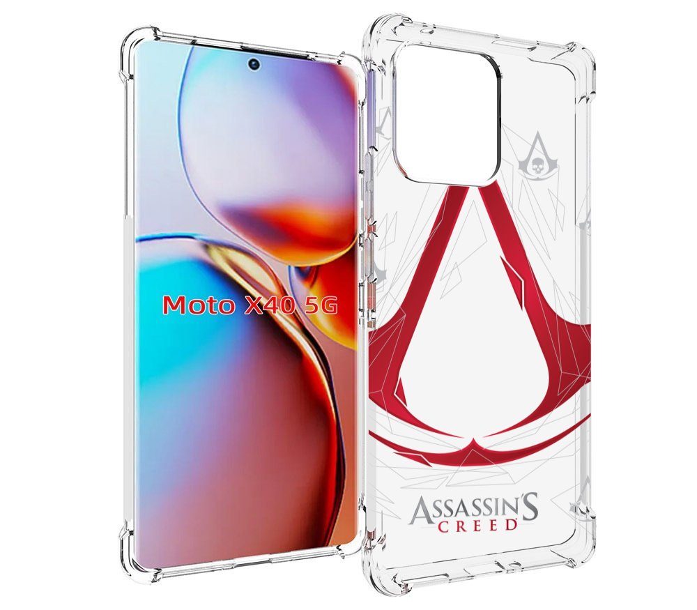 

Чехол MyPads ассасин-крид-знак для Motorola Moto X40, Прозрачный, Tocco