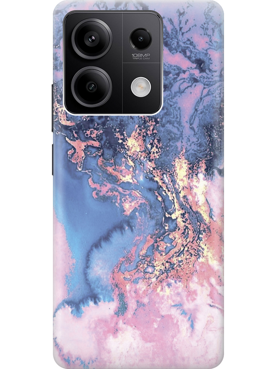 

Силиконовый чехол на Xiaomi Redmi Note 13 5g с рисунком "Синий мрамор", Голубой, 20012075