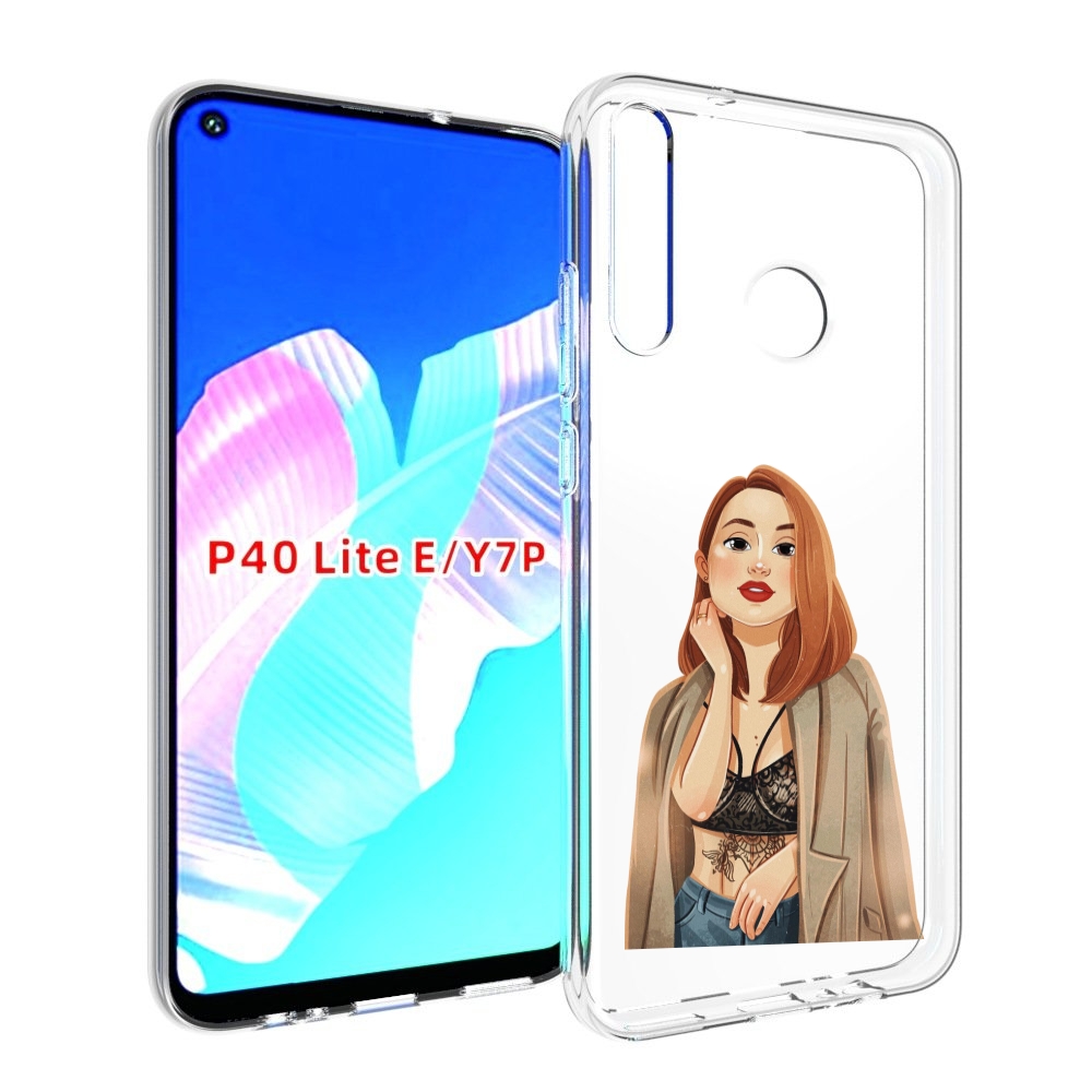 

Чехол бампер MyPads девушка-в-кружевном-2 для Huawei P40 Lite E, Прозрачный, Tocco