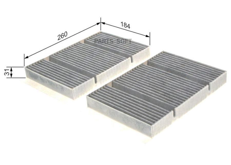 BOSCH Фильтр салона [угольный] ком/кт MERCEDES S-Class (W222) 13->