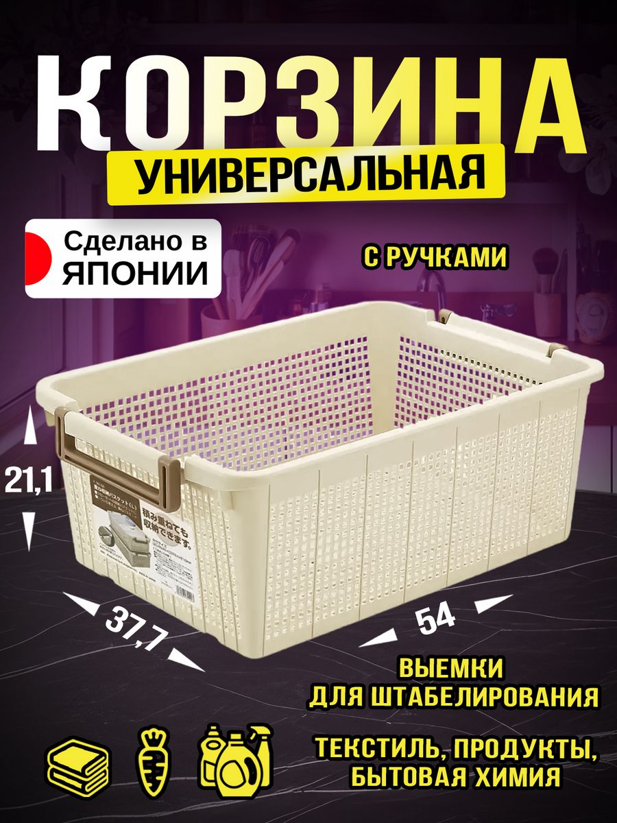 

Корзина для хранения и ванной и кухни органайзер Sanada, F-35102, 349404