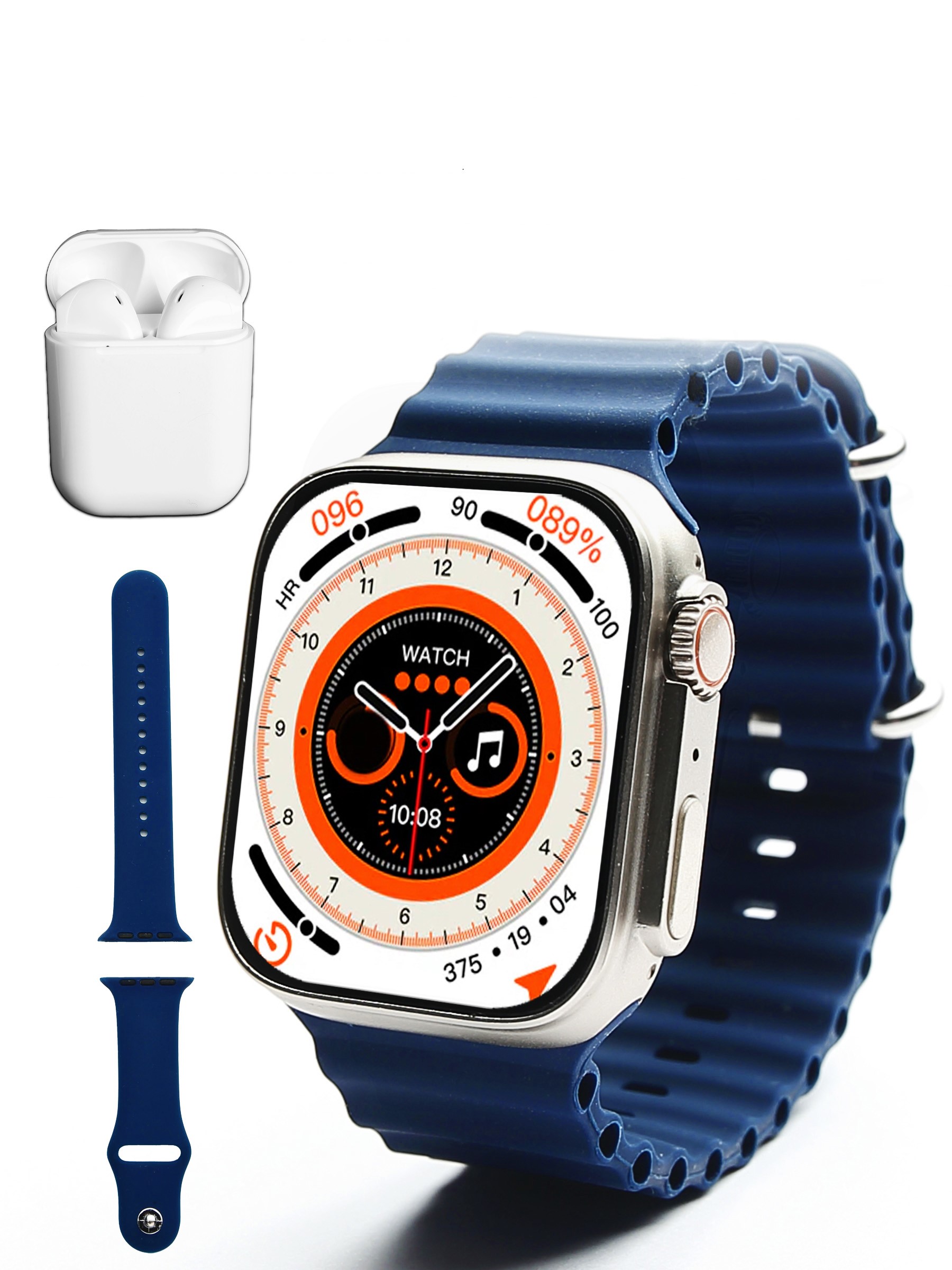 

Смарт-часы Smart watch i8 Ultra серебристый/синий, i8 Ultra