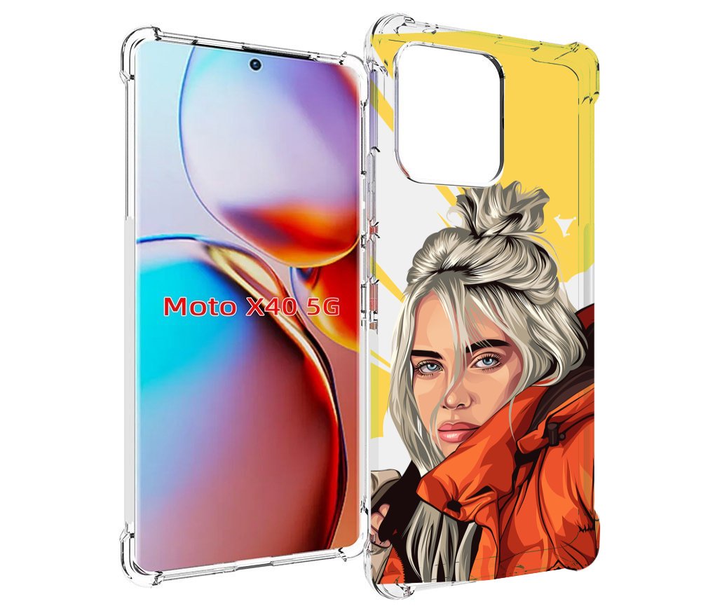 

Чехол MyPads билли-айлиш-в-куртке для Motorola Moto X40, Прозрачный, Tocco