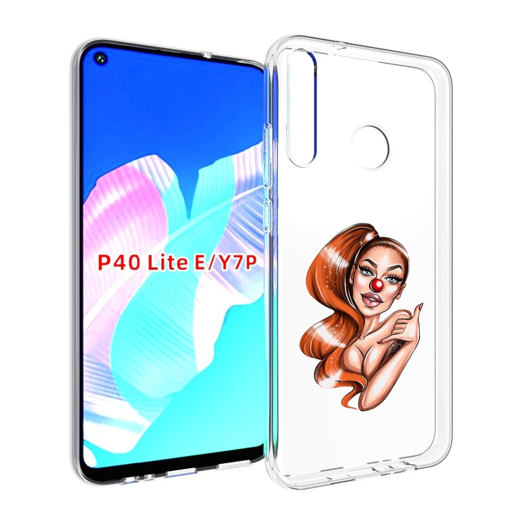 

Чехол бампер MyPads девушка-клоун для Huawei P40 Lite E, Прозрачный, Tocco