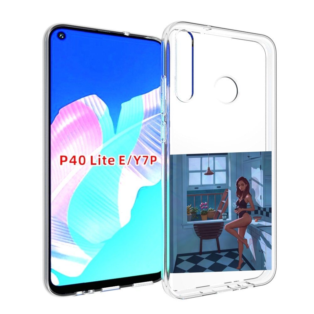 

Чехол бампер MyPads девушка-на-кухне для Huawei P40 Lite E, Прозрачный, Tocco
