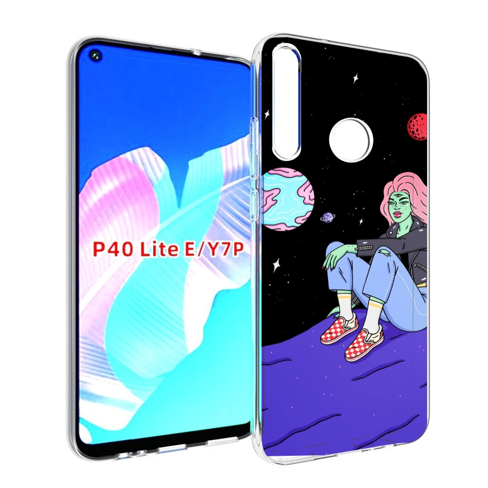 

Чехол бампер MyPads девушка-на-луне-мультик для Huawei P40 Lite, Прозрачный, Tocco