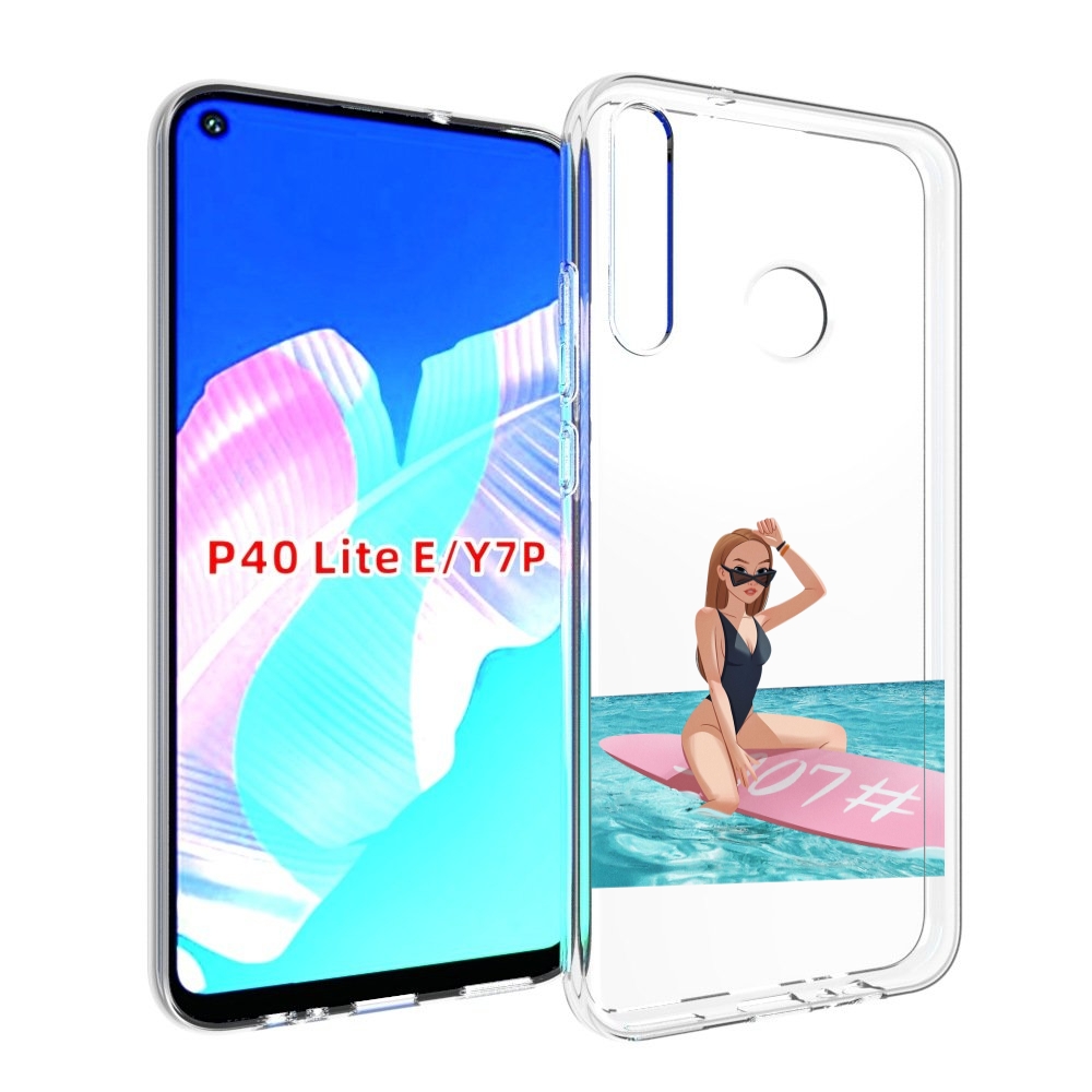 

Чехол бампер MyPads девушка-на-серфе женский для Huawei P40 Lite, Прозрачный, Tocco