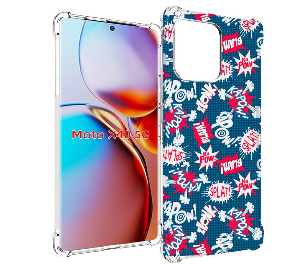 

Чехол MyPads взрывной-принт для Motorola Moto X40, Прозрачный, Tocco