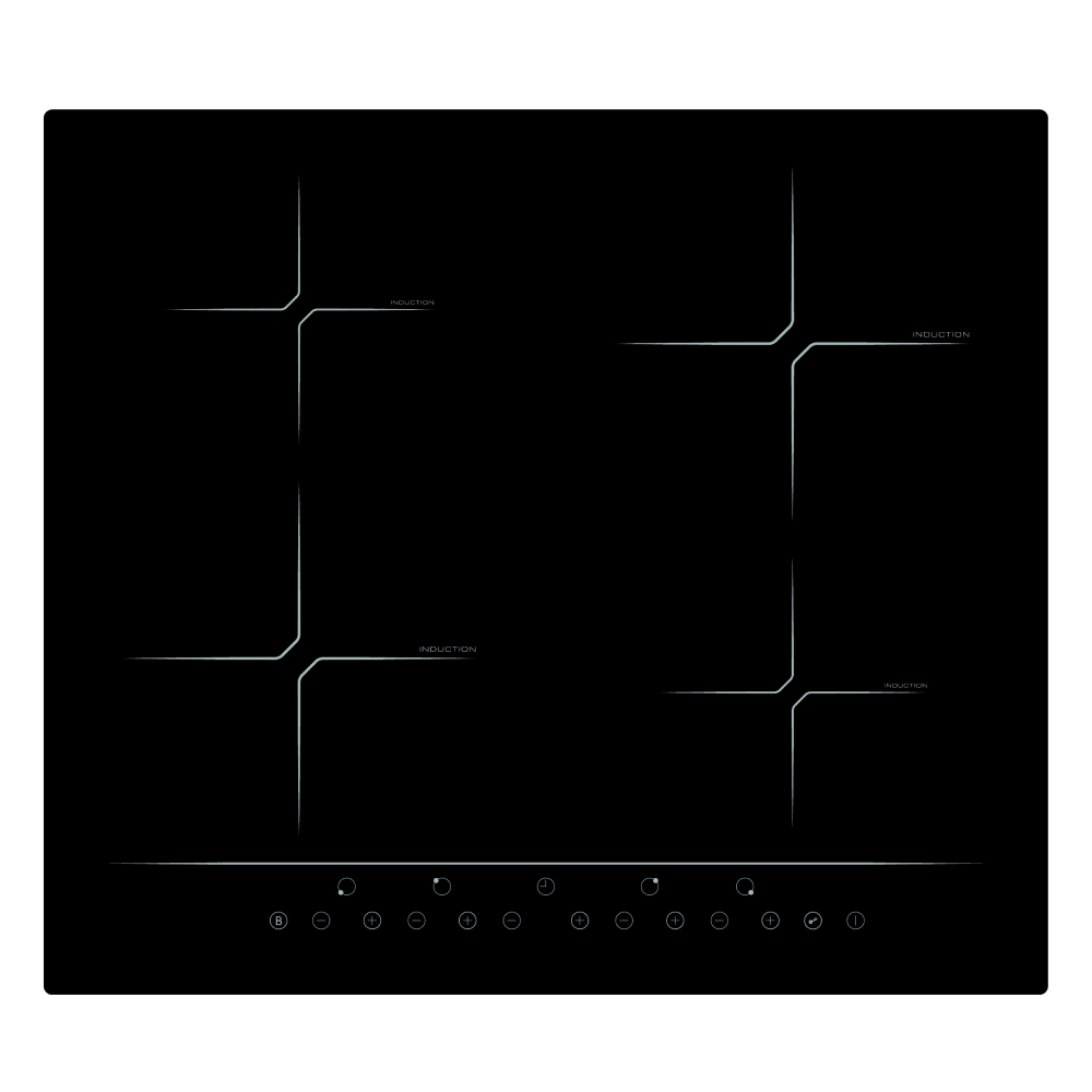 Встраиваемая варочная панель индукционная Simfer H60I74S001 черный встраиваемая варочная панель комбинированная simfer h60v31b516