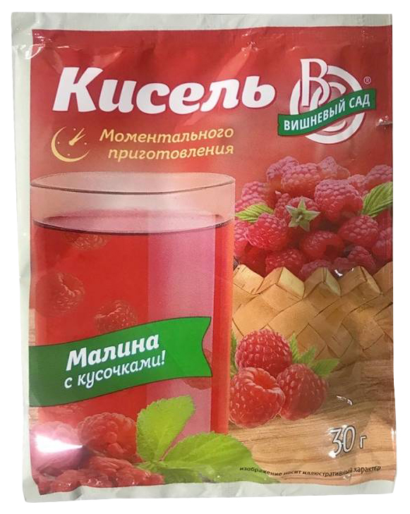 

Кисель Вишневый сад Малина с кусочками фруктов 30 г