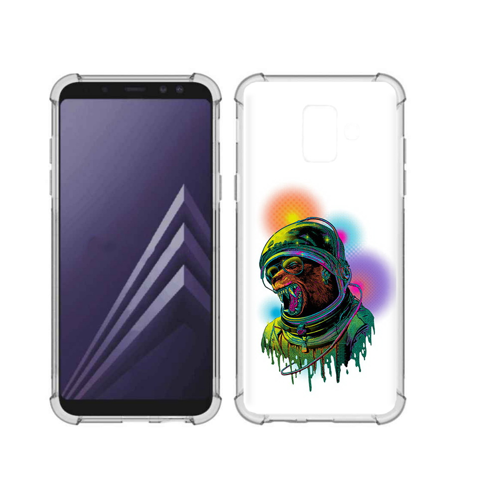 

Чехол MyPads Tocco для Samsung Galaxy A6 (2018) медведь космонавт (PT111558.582.466), Прозрачный, Tocco