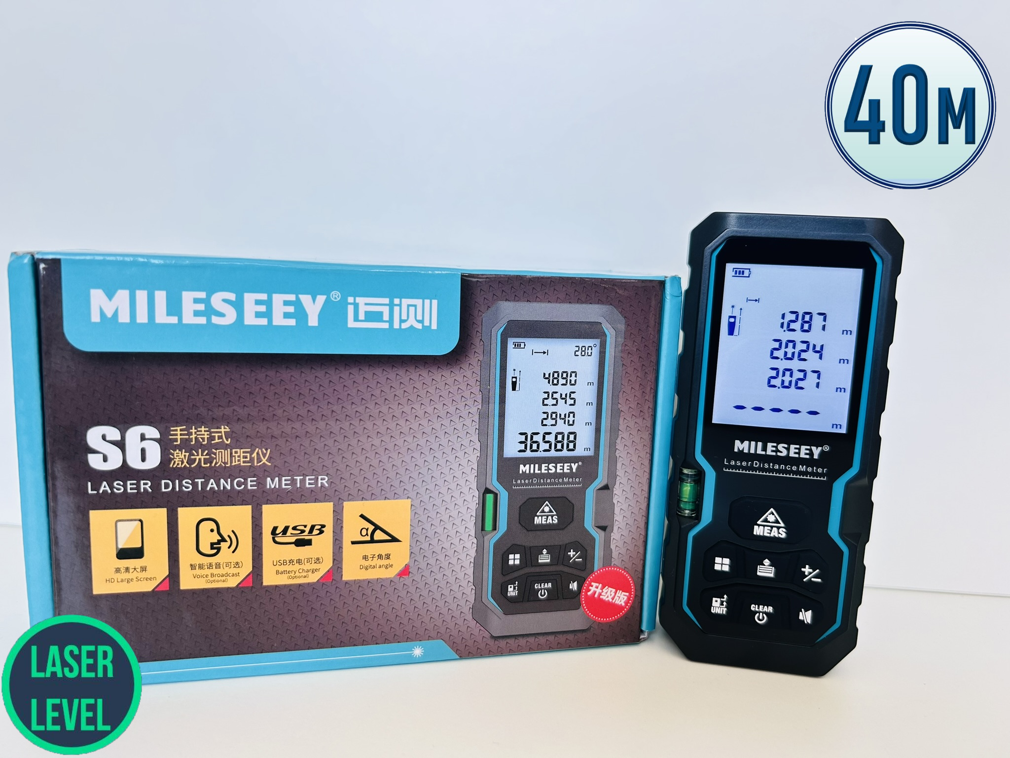 Лазерный дальномер MILESEEY S6 40м LD5116MIL