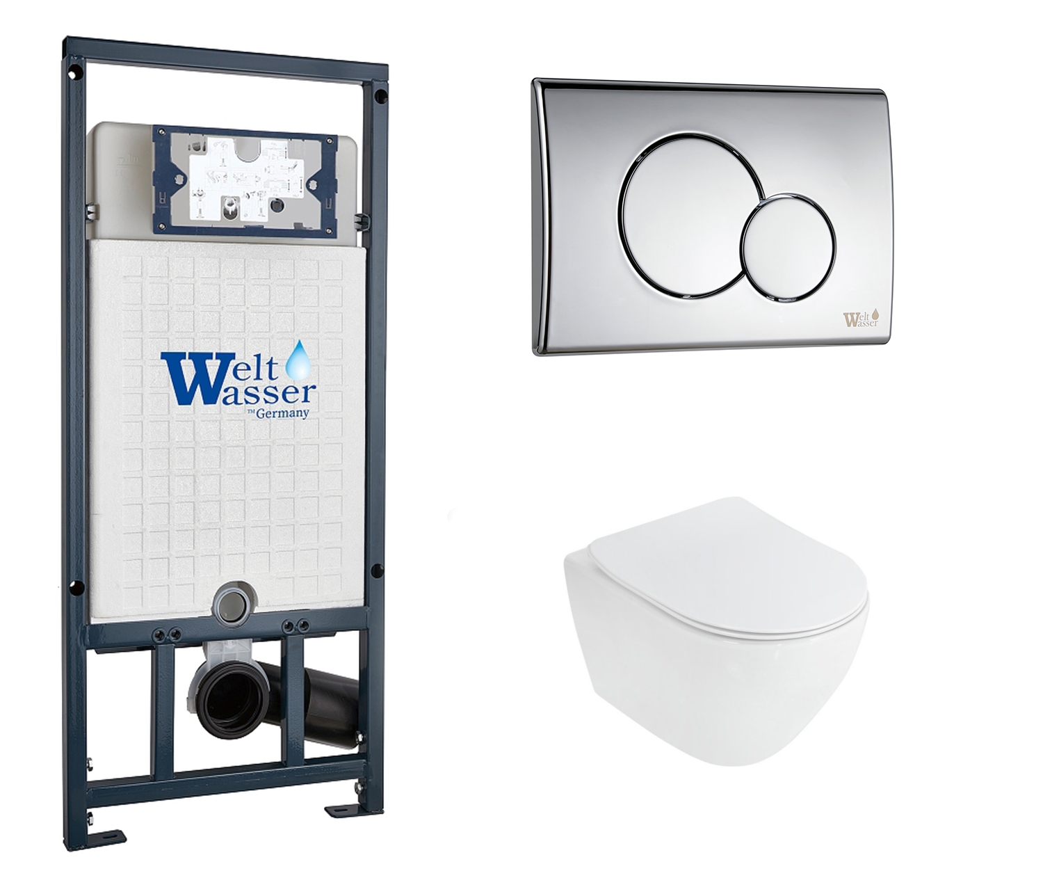 

Комплект: инсталляция WeltWasser Marberg 507 + унитаз Stylus с кнопкой хром