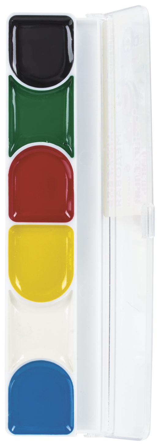 фото Краски акварельные юнландия весёлый шмель медовые 6 цветов классические пластик 191321