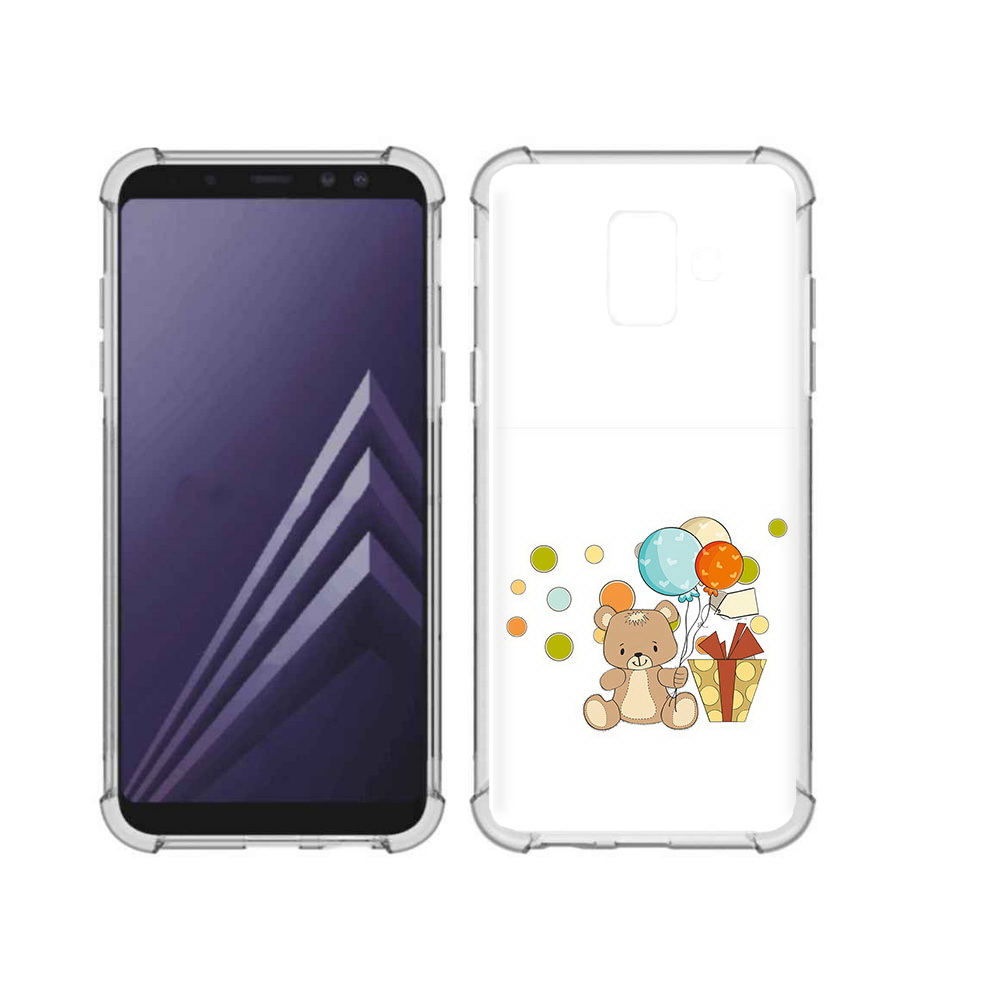 

Чехол MyPads Tocco для Samsung Galaxy A6 (2018) медвеженок с подарком (PT111558.582.470), Прозрачный, Tocco