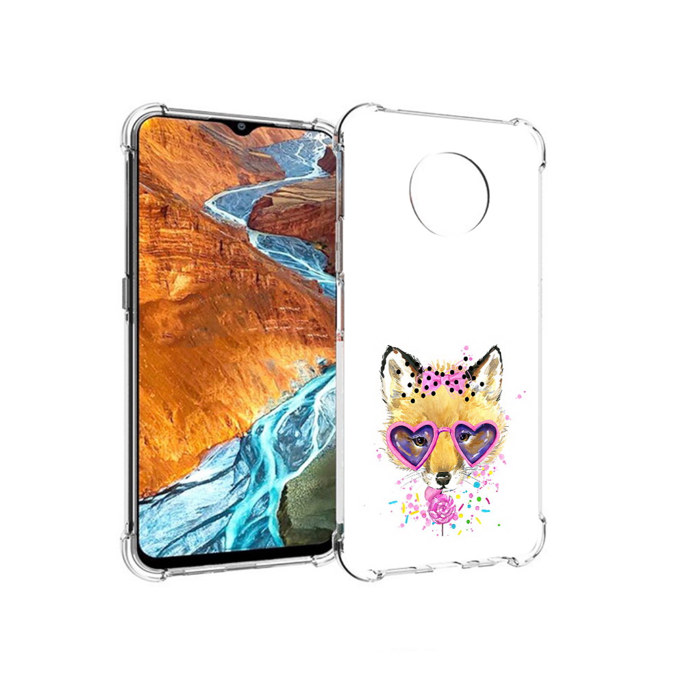 

Чехол MyPads Tocco для Nokia G300 лисенок с бантиком (PT224563.108.441), Прозрачный, Tocco