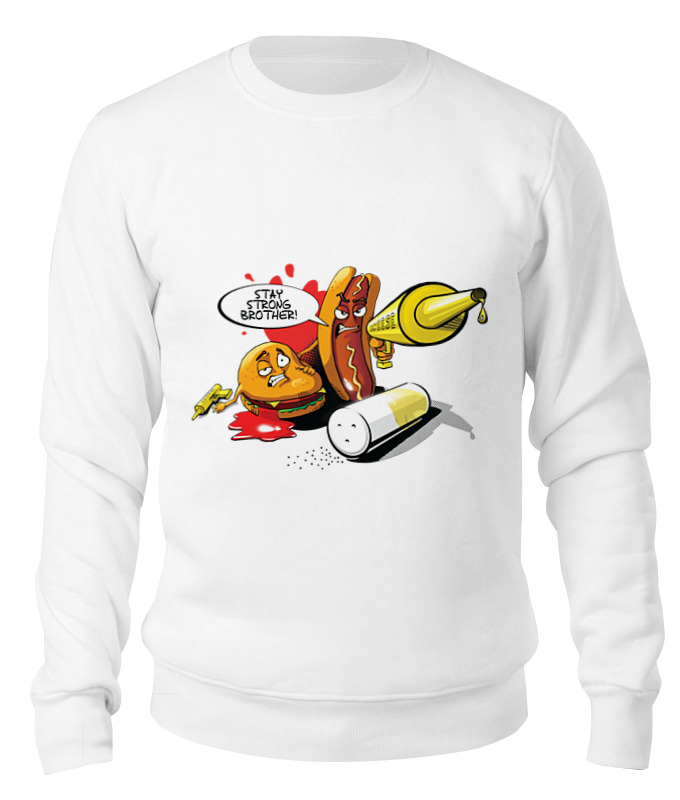 

Свитшот унисекс Printio Gang food белый XL, Gang food