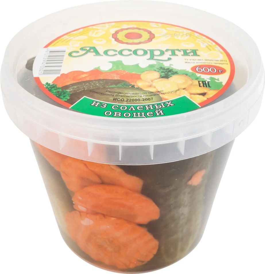 

Овощные соленья Ассорти 600 г