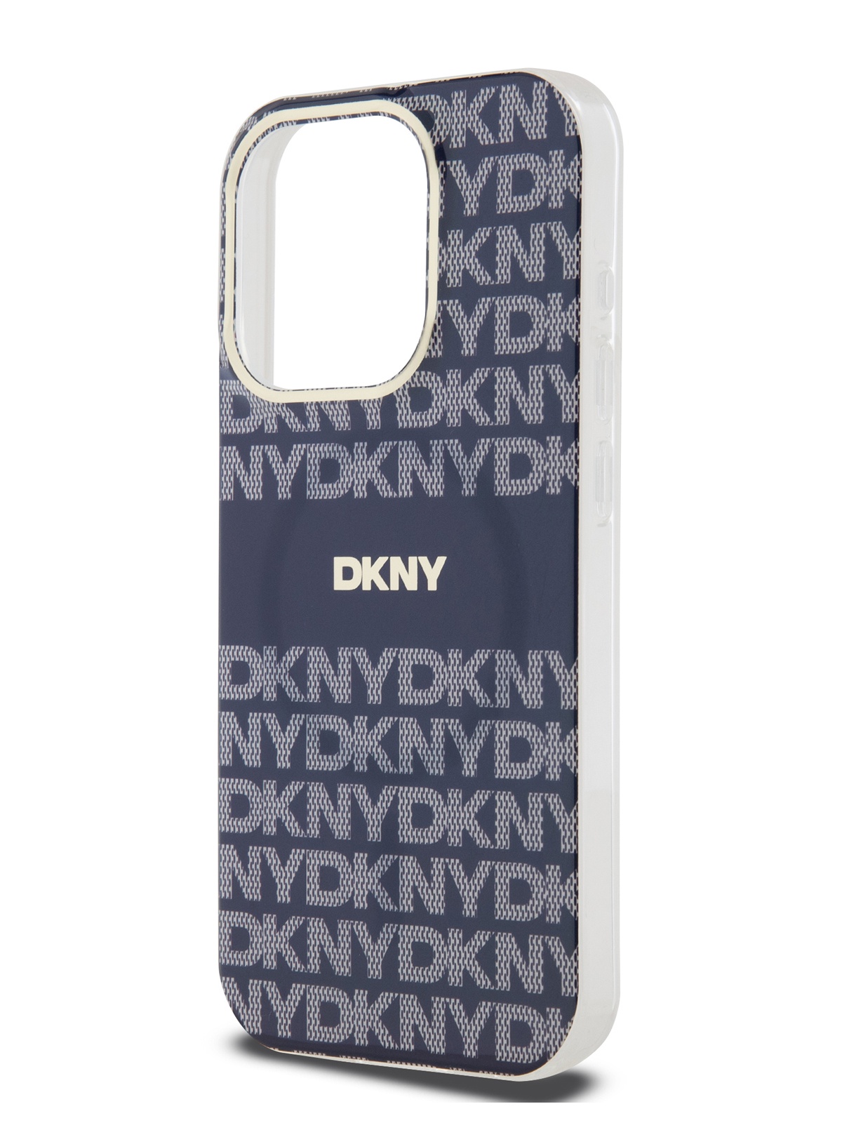 Чехол DKNY для iPhone 15 Pro Max с функцией MagSafe и защитым бортиком для камеры, синий