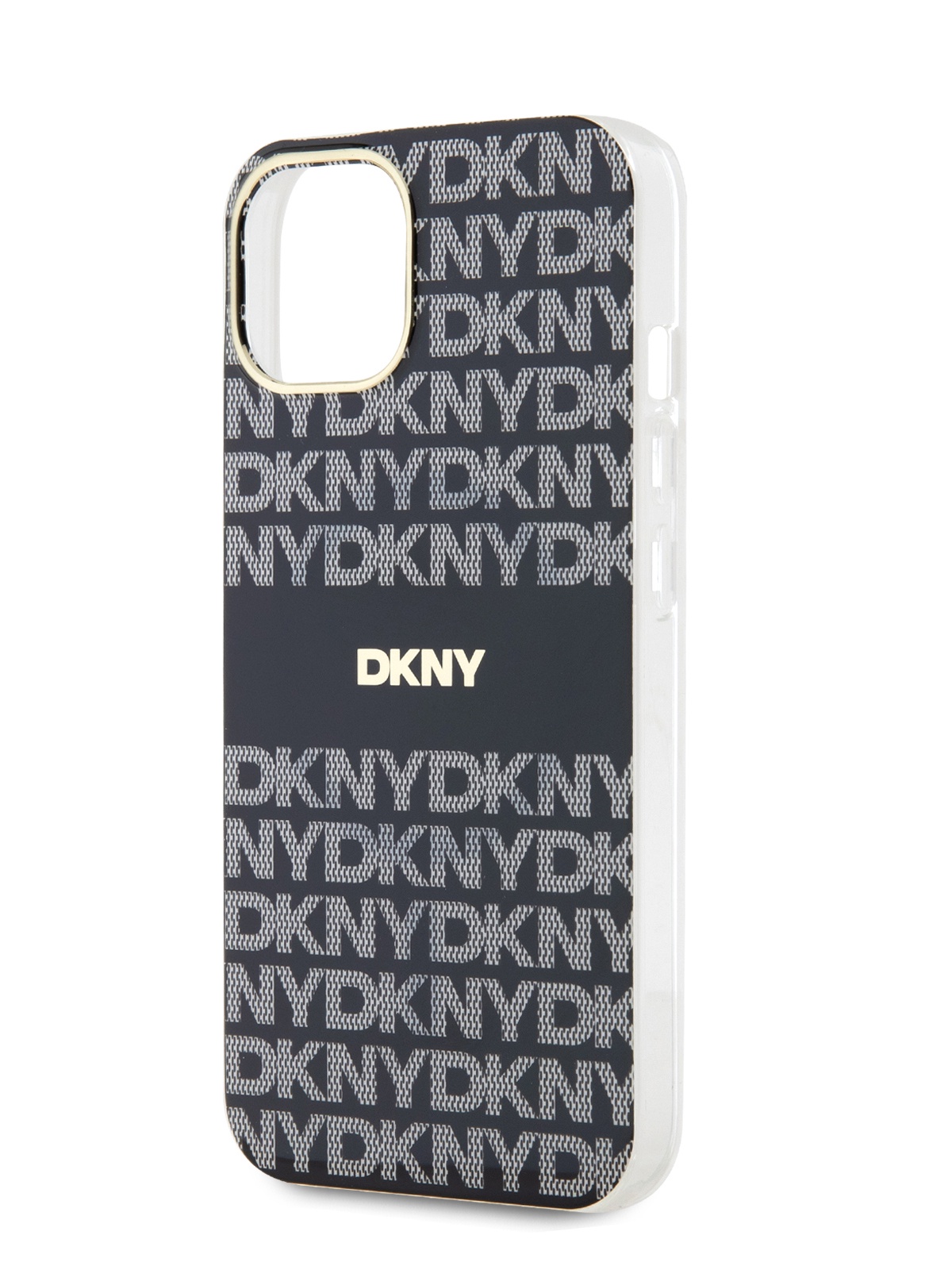 Чехол DKNY для iPhone 15 с функцией MagSafe и защитым бортиком для камеры, черный