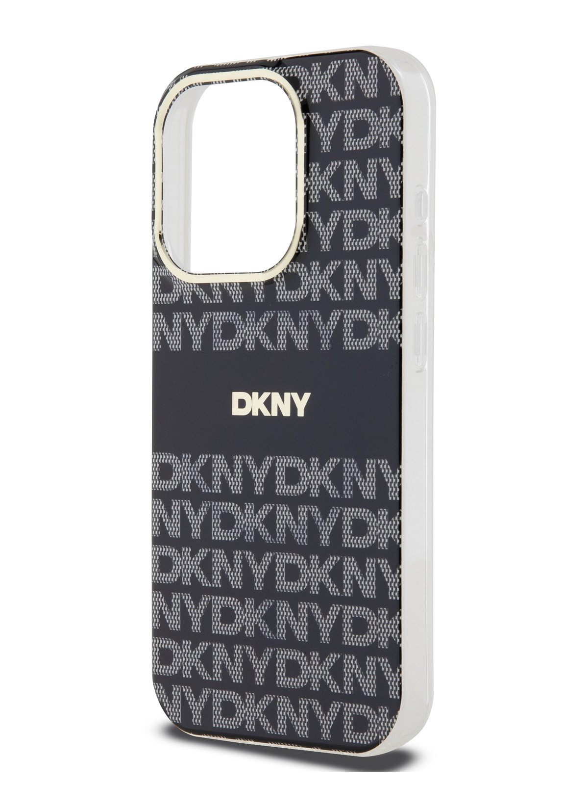 

Чехол DKNY для iPhone 15 Pro с функцией MagSafe и защитым бортиком для камеры, черный