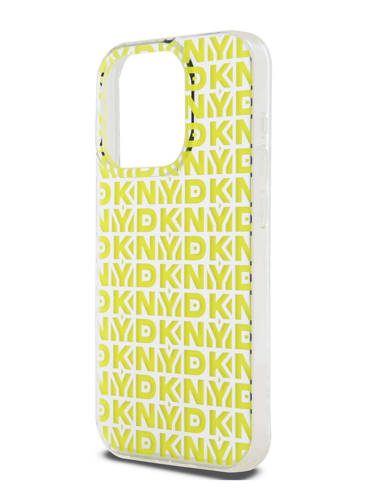 

Чехол DKNY для iPhone 15 Pro с защитым бортиком для камеры и функцией MagSafe, желтый