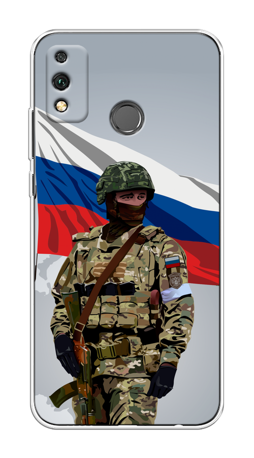 

Чехол Awog на Honor 9X Lite "Солдат с флагом", Белый;синий;красный;зеленый, 6104250-1