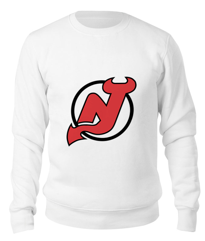 

Свитшот унисекс Printio New jersey devils белый XL, New jersey devils
