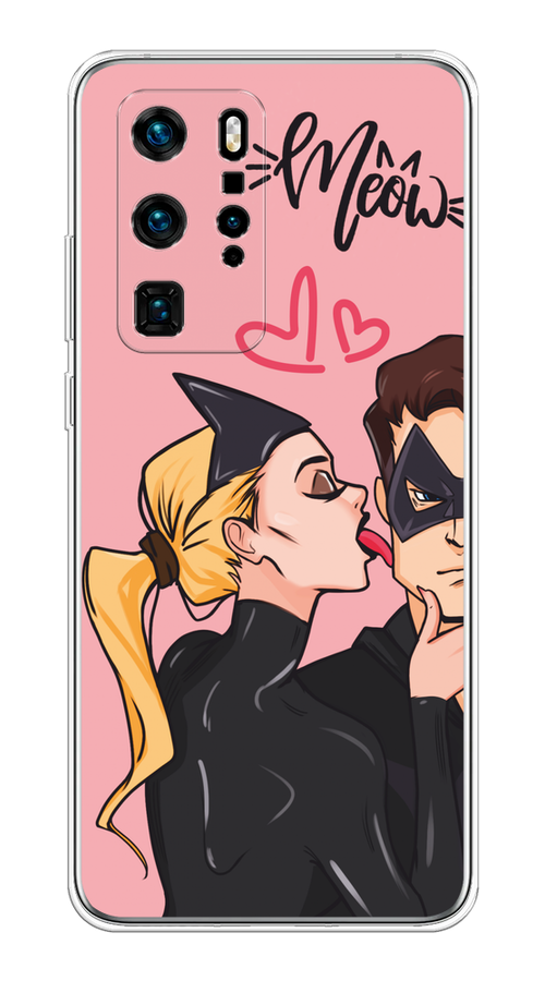 

Чехол Awog на Huawei P40 Pro "Kiss of Cat Woman", Розовый;черный;бежевый, 610950-1