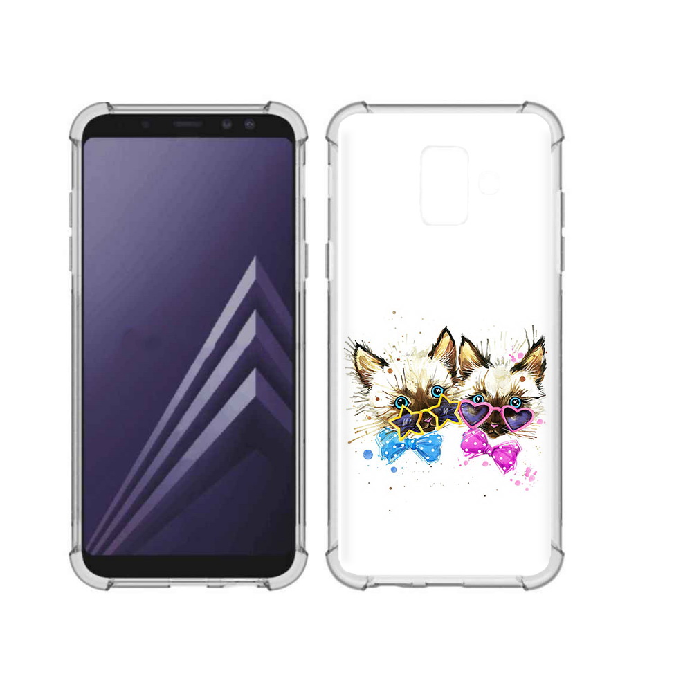 

Чехол MyPads Tocco для Samsung Galaxy A6 (2018) милые котята (PT111558.582.474), Прозрачный, Tocco